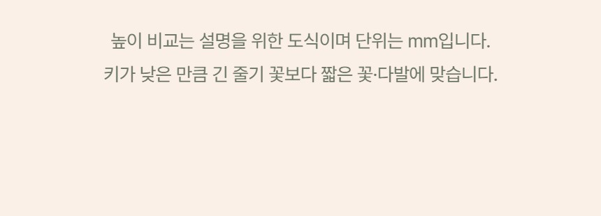 루메 꽃 쇼케이스 미니 앞문형 상세정보 - 높이 1300mm